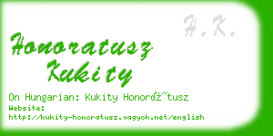 honoratusz kukity business card